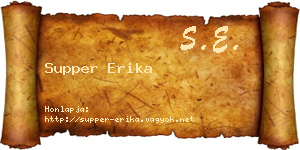 Supper Erika névjegykártya