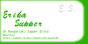 erika supper business card